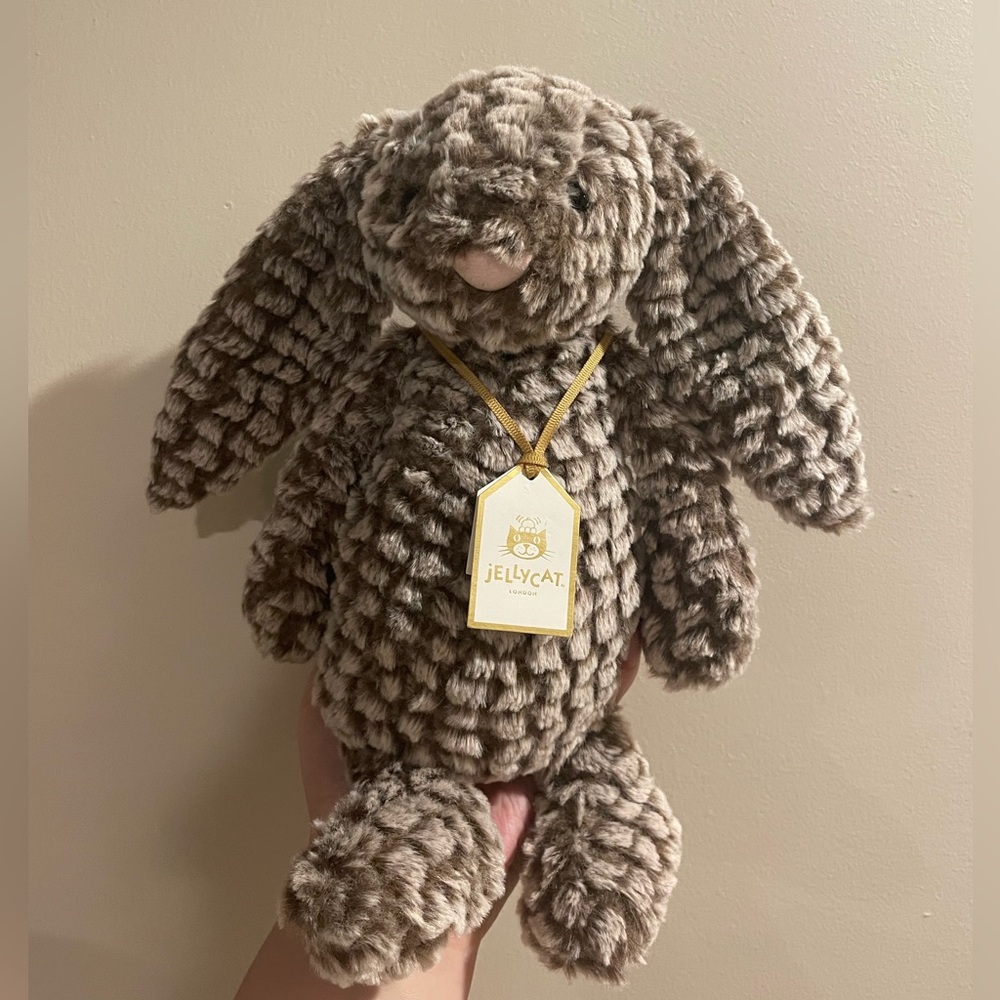 NWT Jellycat Bashful Luxe Bunny Pine RETIRED - Picture 3 of 8